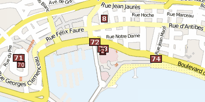 Internationale Filmfestspiele von Cannes Stadtplan