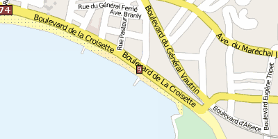 Promenade de la Croisette Stadtplan